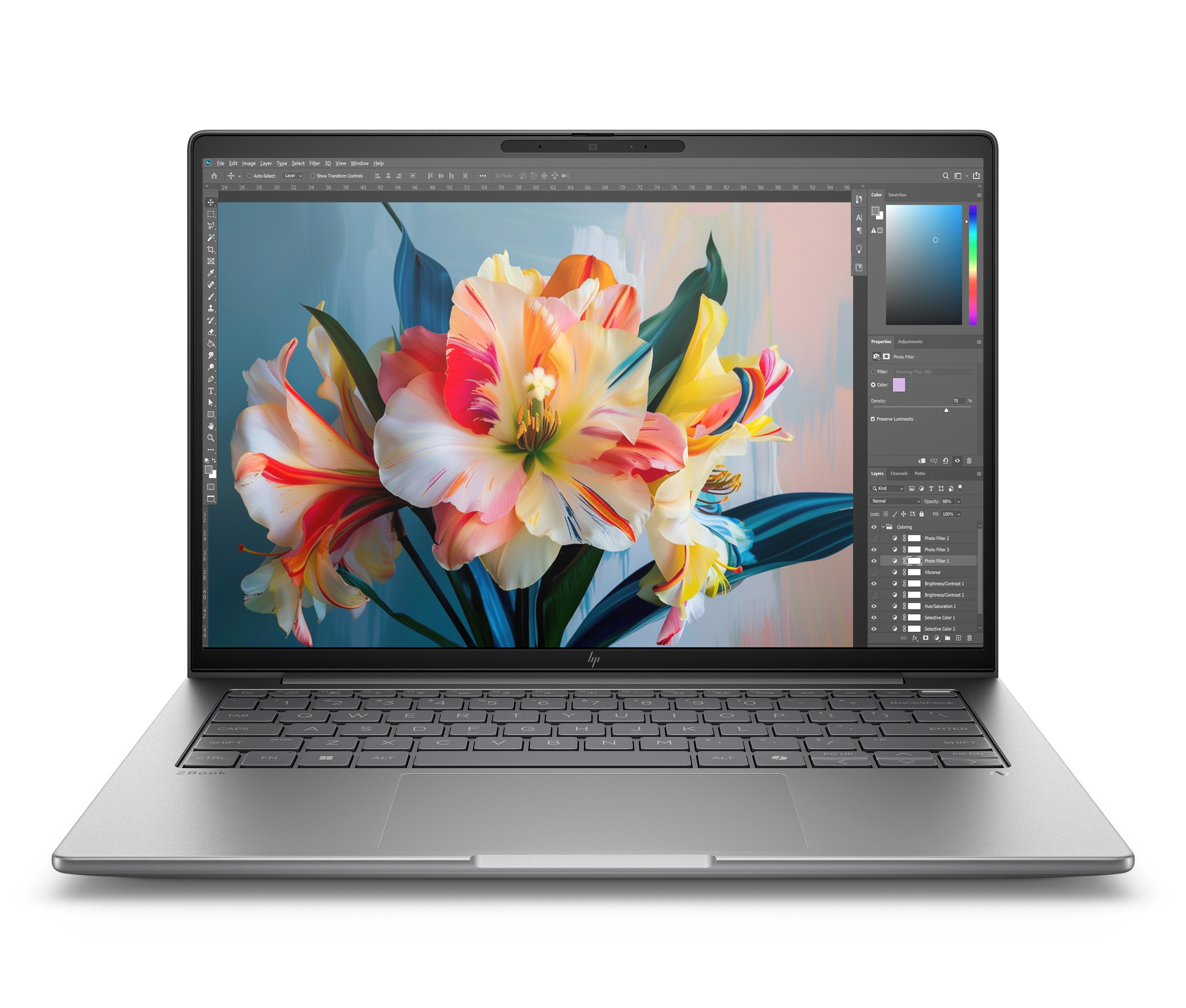 HP ZBook 8 G1i Mobile Workstation - Intel Core Ultra 7 255H / 2 GHz - Win 11 Pro - RTX 500 Ada - 16 GB RAM - 512 GB SSD NVMe, TLC - 35.6 cm (14")