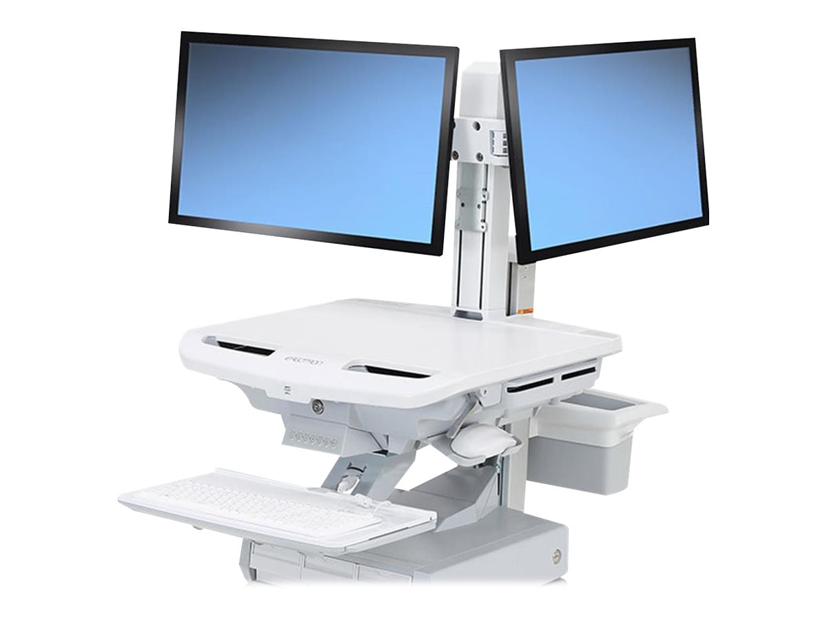 Ergotron Montagekomponente (Hubmotor, Scharnierbogen, 2 VESA-Adapter, Kabelführungskomponenten) - Seite-zu-Seite - für 2 LCD-Displays - Dual-Monitor-Kit - weiß - Bildschirmgröße: bis zu 61 cm (bis zu 24 Zoll)