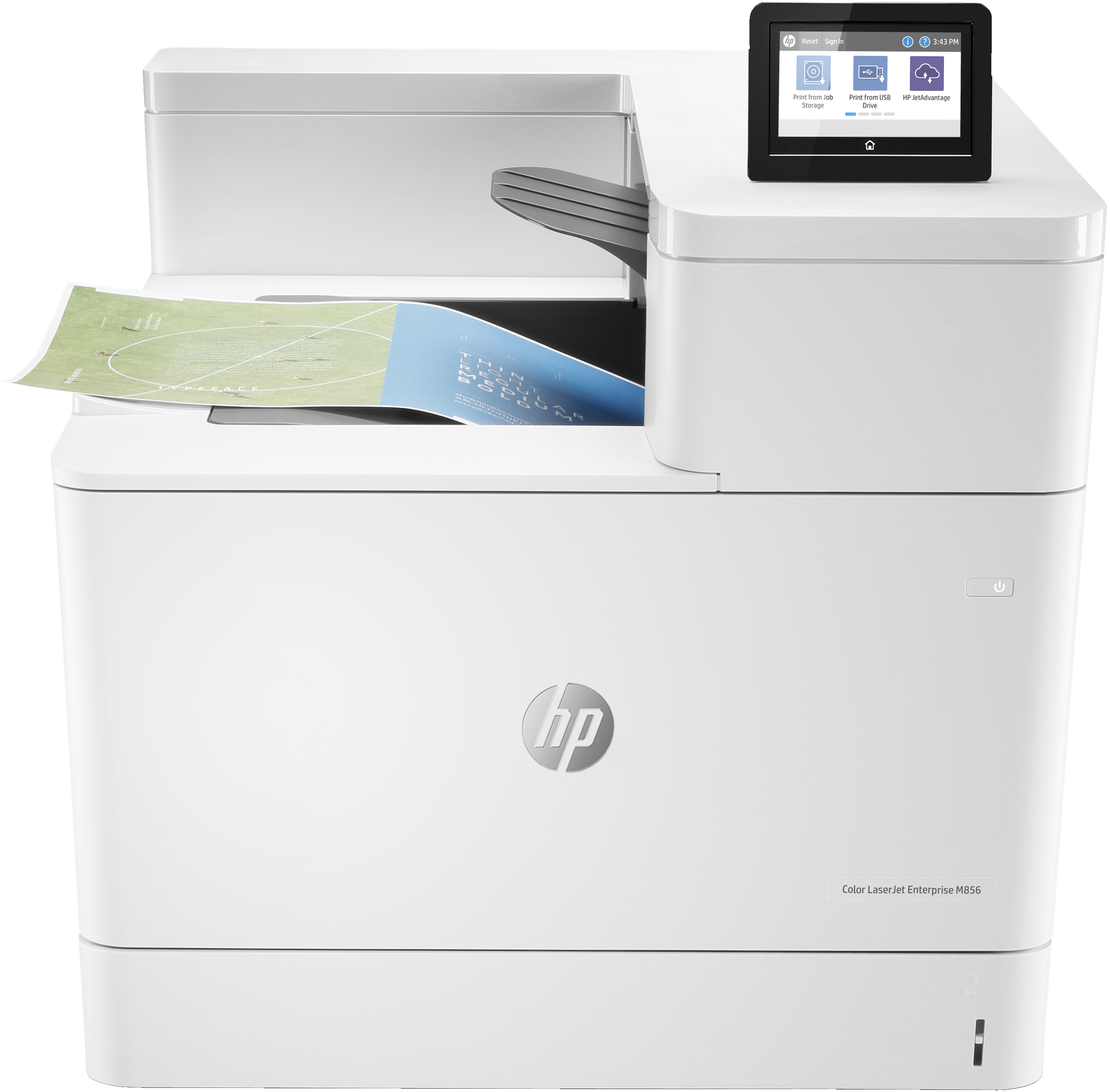 HP Color LaserJet Enterprise M856dn - Drucker - Farbe - Duplex - Laser - A3/Ledger - 1200 x 1200 dpi - bis zu 56 Seiten/Min. (einfarbig)
