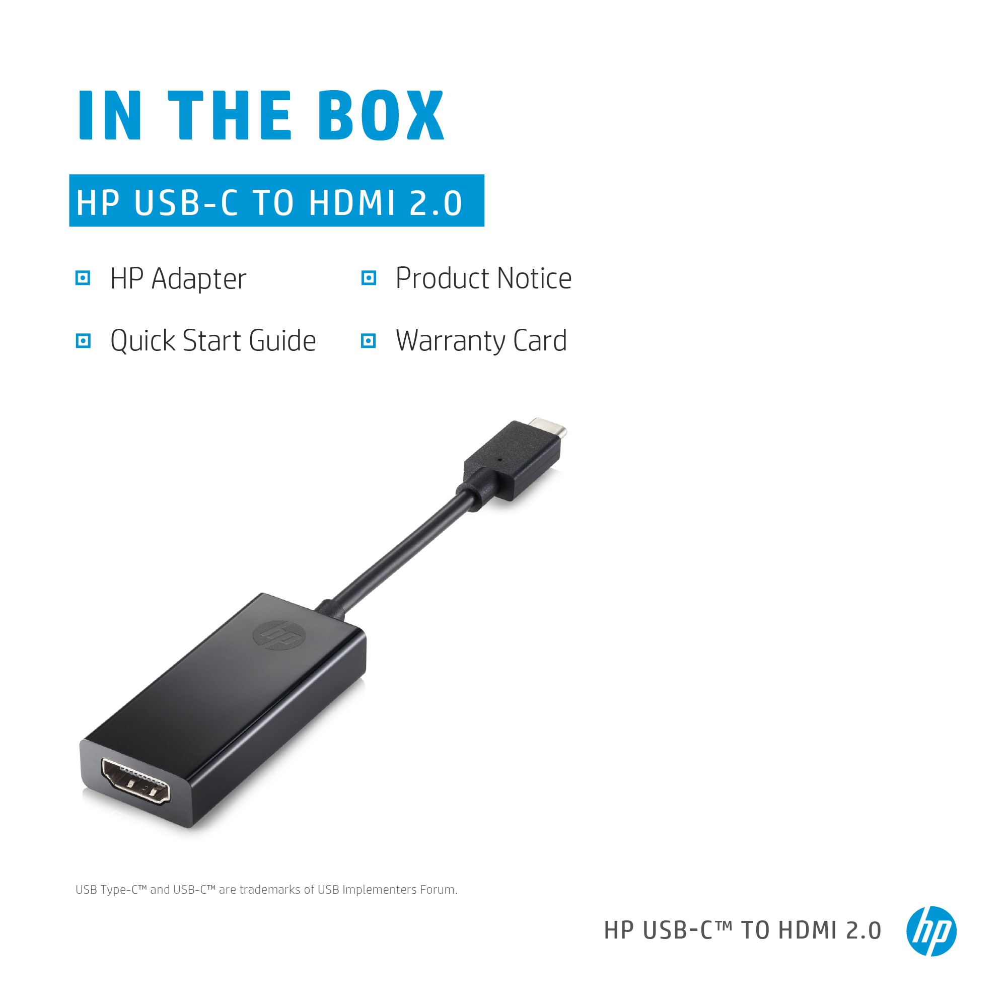 HP  Videoadapter - USB-C männlich zu HDMI weiblich