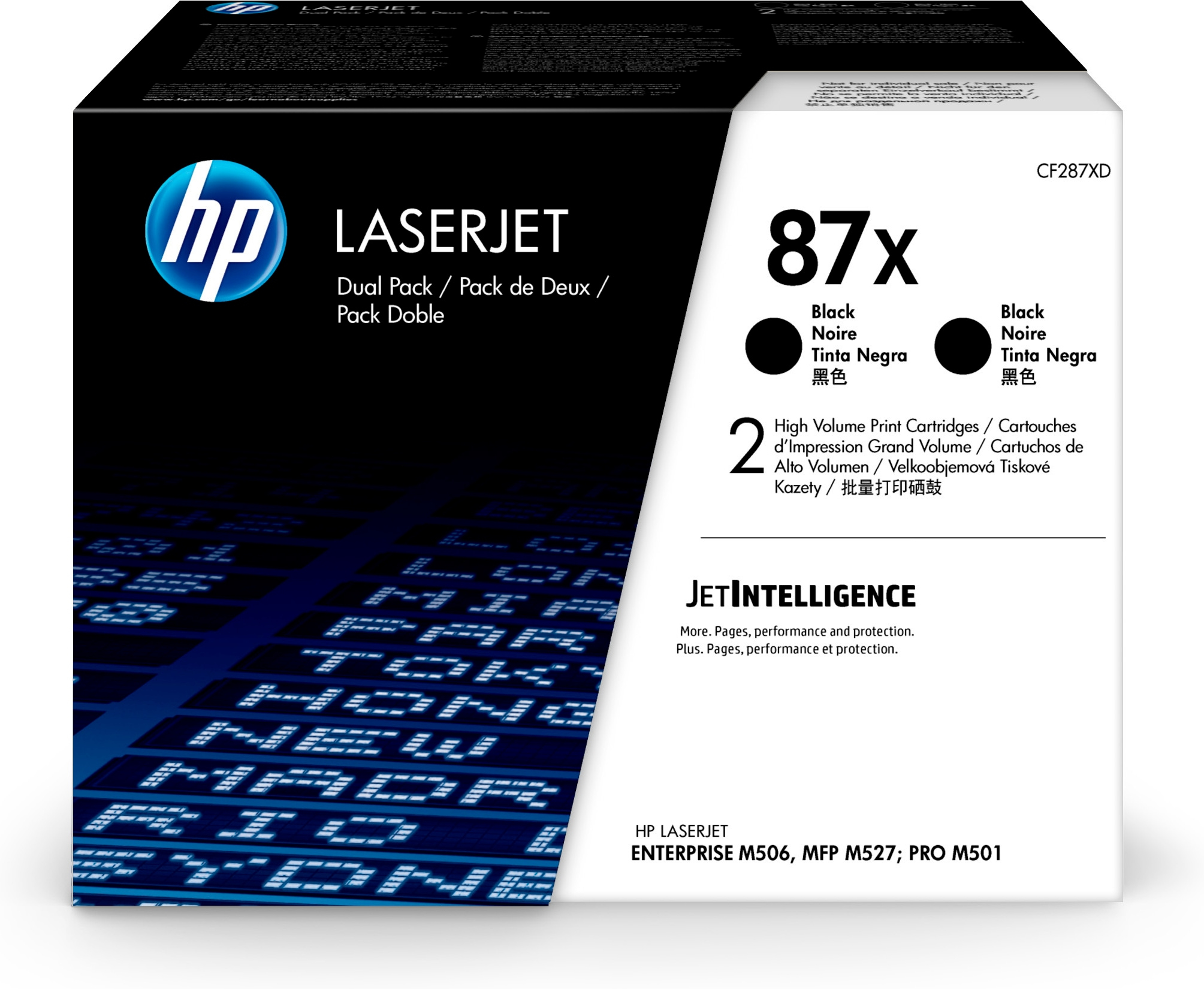 HP 87X - 2er-Pack - Hohe Ergiebigkeit - Schwarz - original - LaserJet - Tonerpatrone (CF287XD)