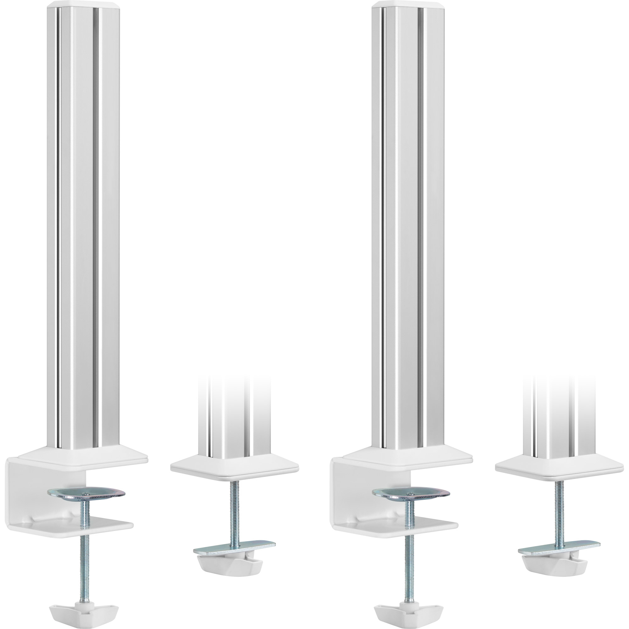 InLine Slatwall Befestigungssäulen Aluminium - für Tischhalterung Panel - 2er Set
