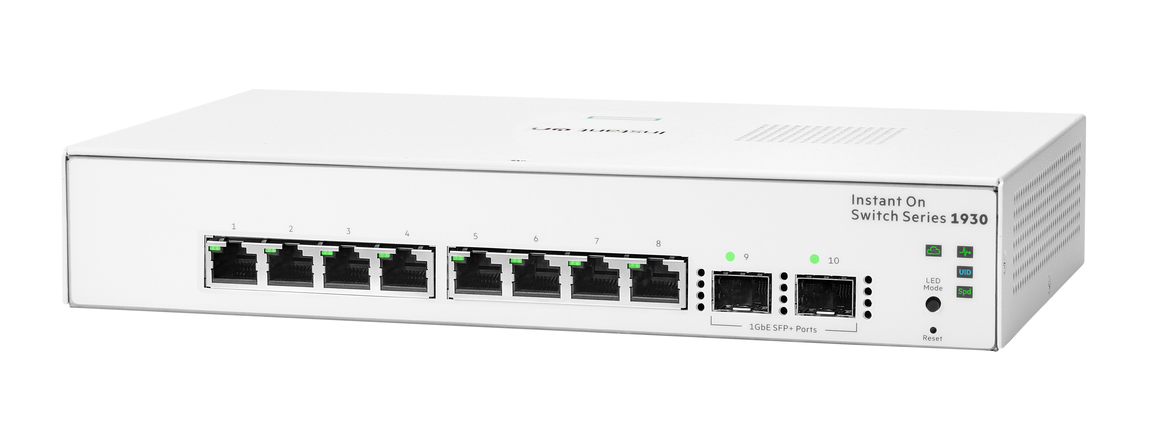 HPE Aruba Networking Networking Instant On Switch 8p Gigabit 2p SFP 1930, Managed, L2/L3/L4, Gigabit Ethernet (10/100/1000), Vollduplex, Power over Ethernet (PoE), 1U