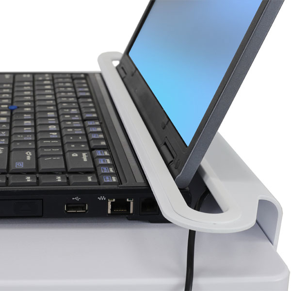 Ergotron Wagen - leichtes Design - für Notebook / Barcode-Scanner - medizinisch - Stahl - weiß, Aluminium - Bildschirmgröße: bis zu 43,2 cm (bis zu 17")