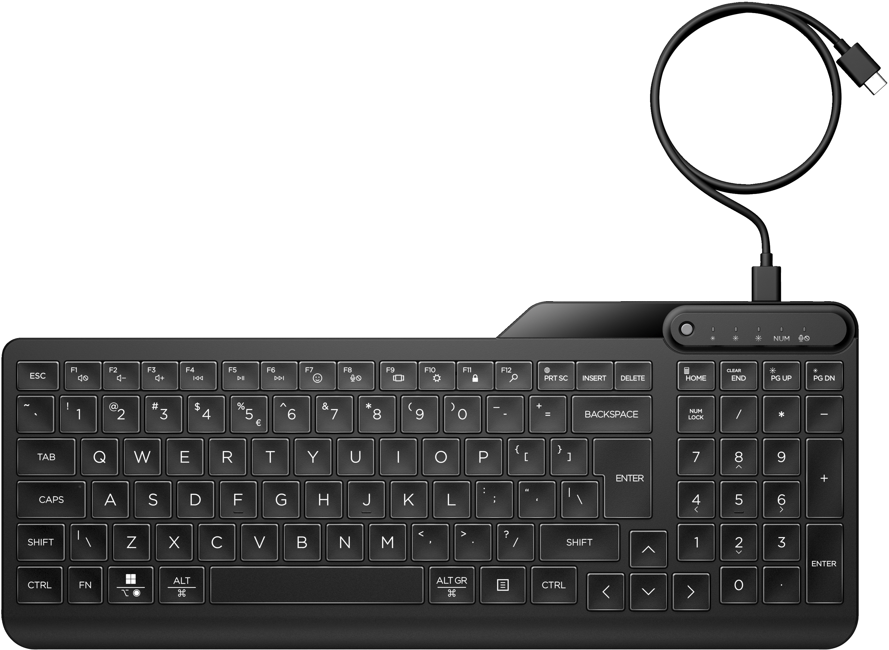 HP 400 - Tastatur - Multi-Device, kompakt, 2-Zonen-Layout