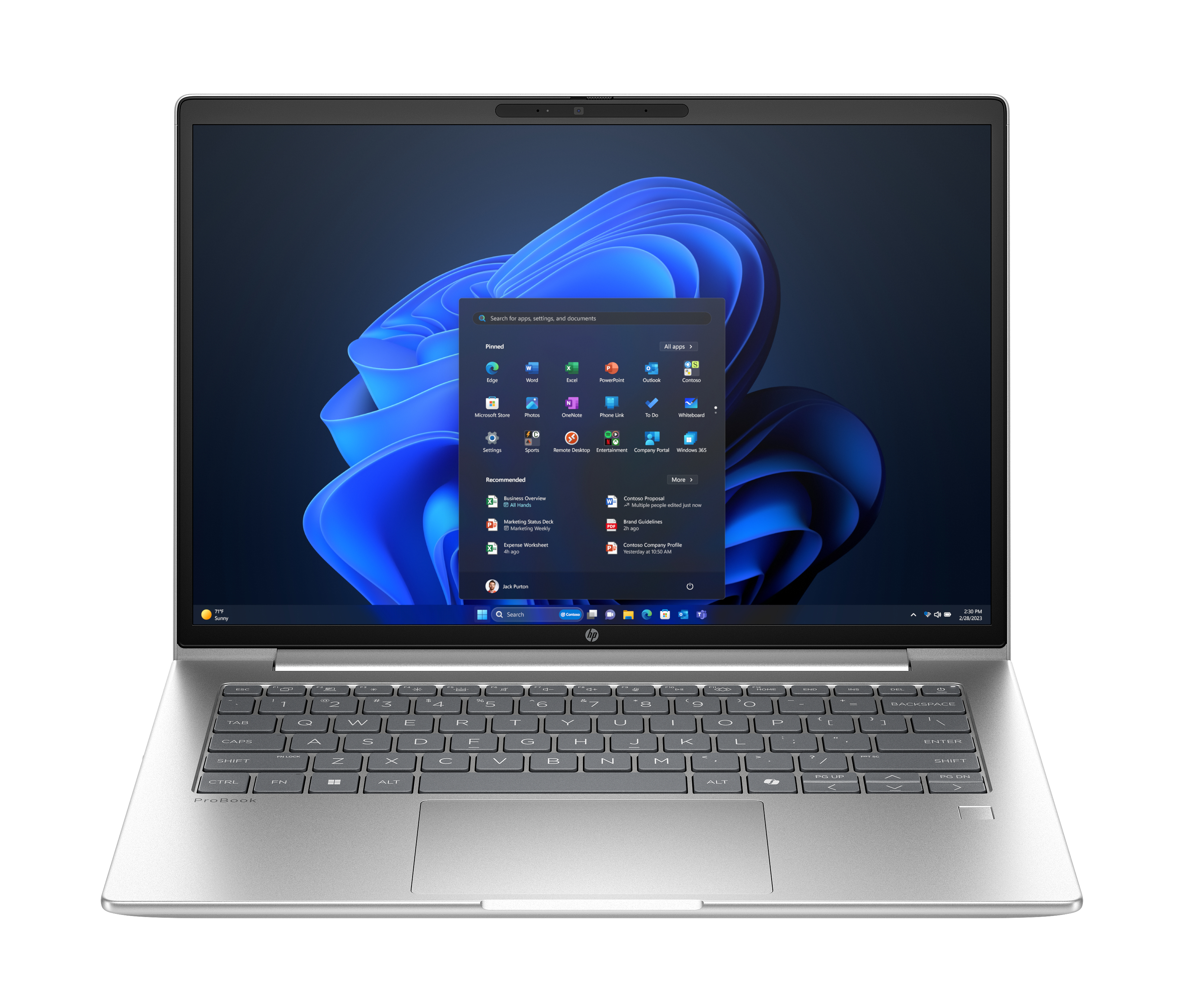HP ProBook 4 G1a Notebook AI - AMD Ryzen 5 230 - Win 11 Pro - Radeon 760M - 16 GB RAM - 512 GB SSD NVMe - 35.6 cm (14")
