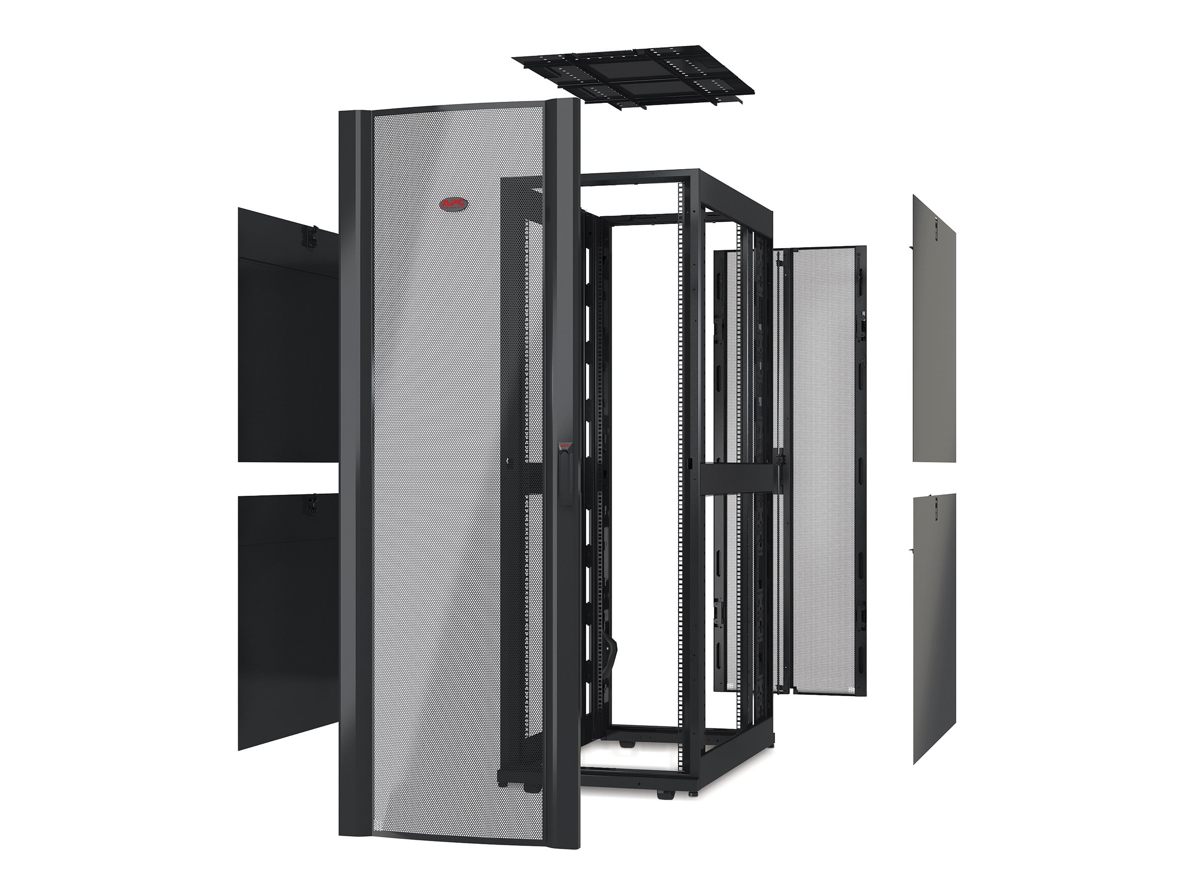 APC NetShelter SX Deep Enclosure Without Sides - Schrank Netzwerkschrank - Schwarz - 42HE - 48.3 cm (19")