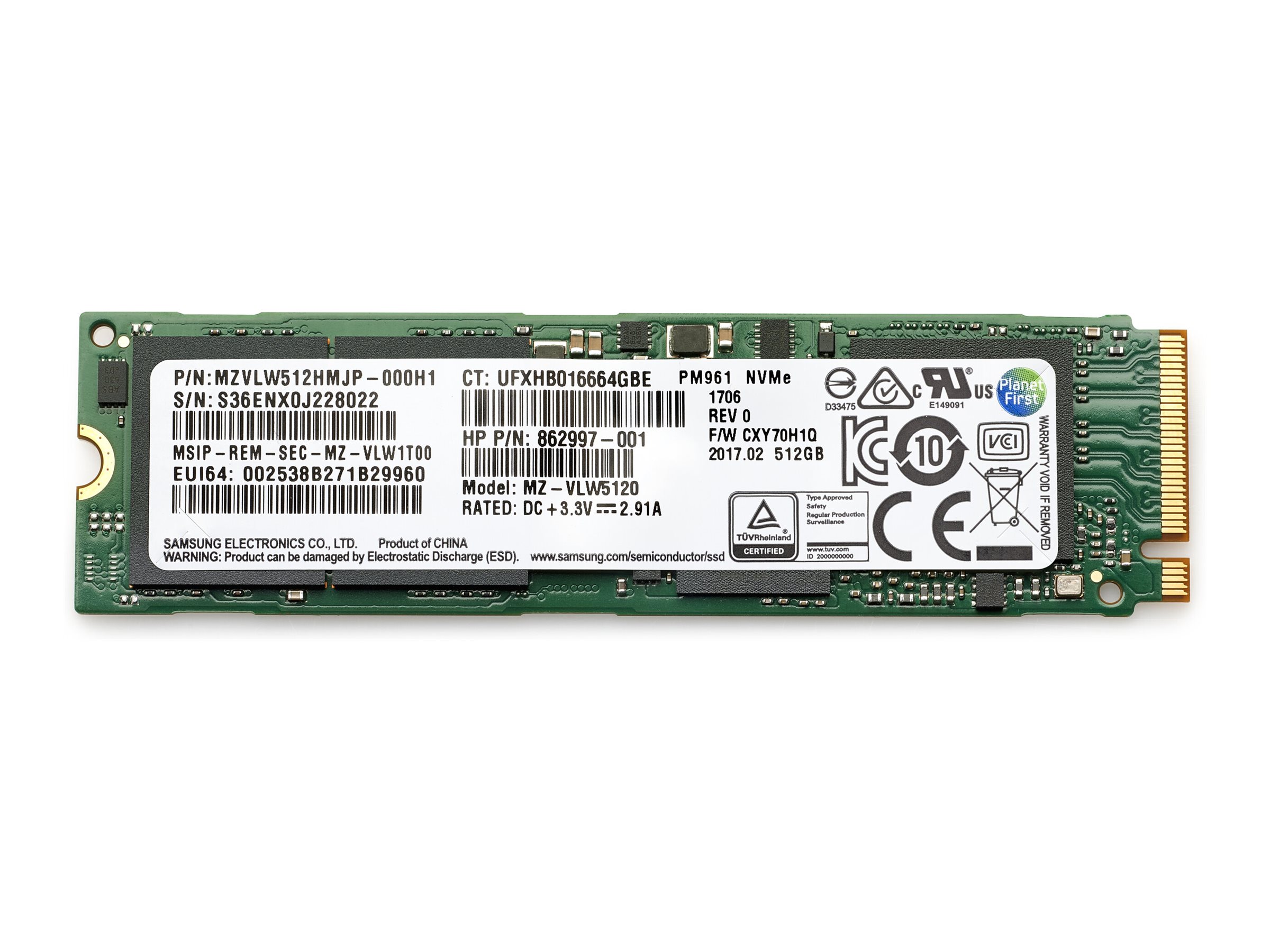HP  SSD - 512 GB - intern - M.2 2280 - PCIe 4.0 x4 (NVMe)