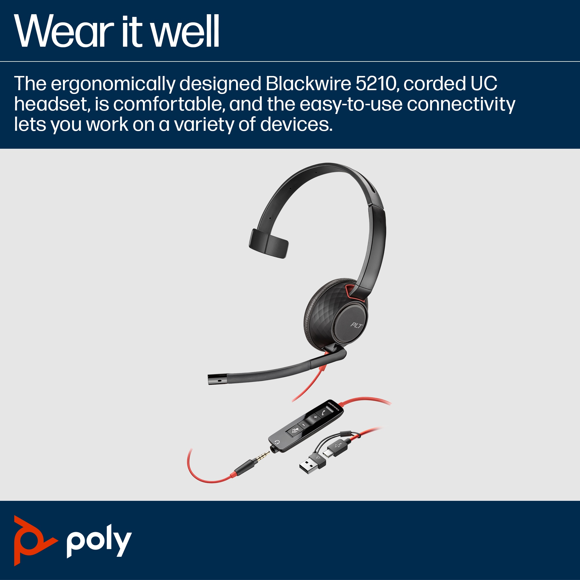 Poly HP Poly Blackwire 5210 - Blackwire 5200 series