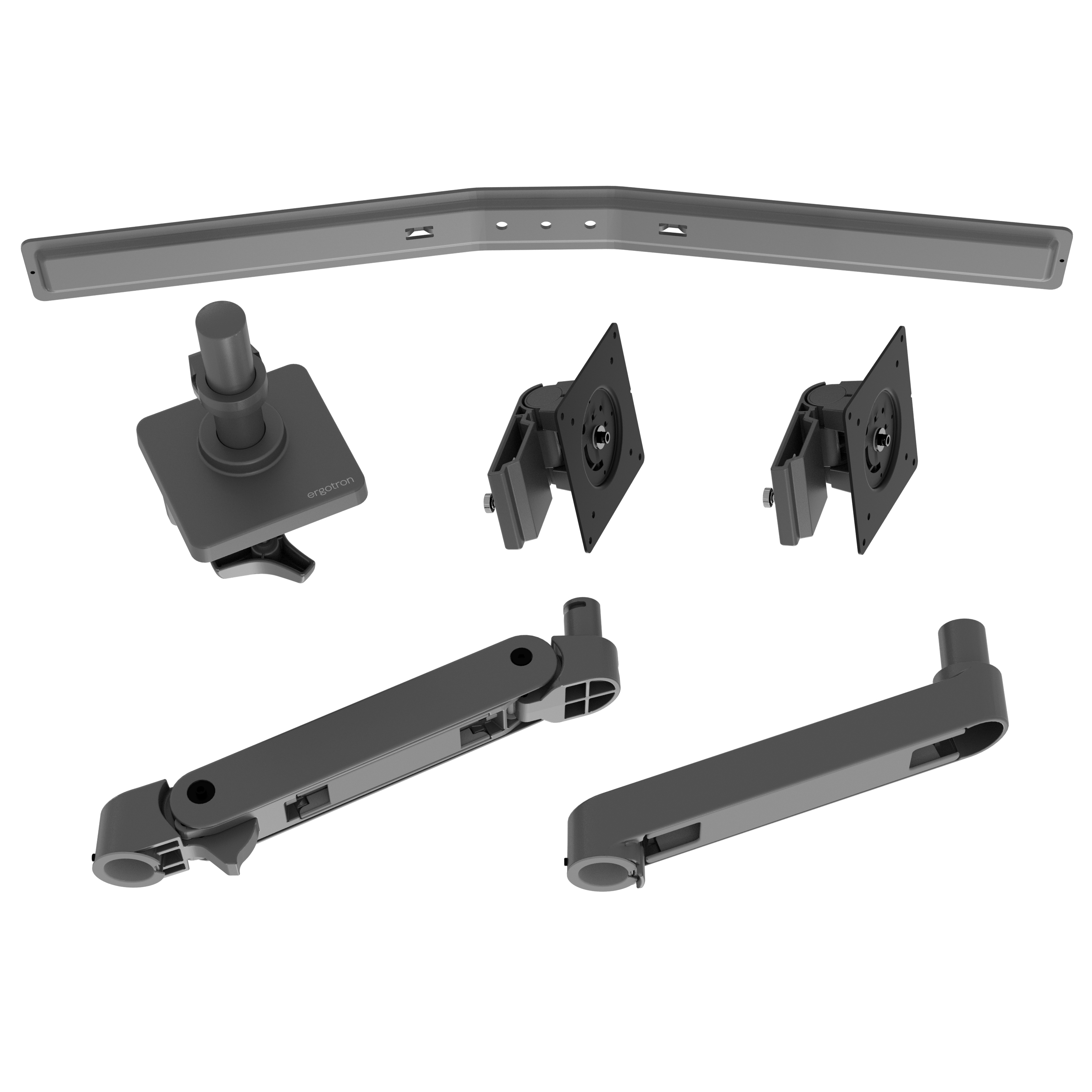 Ergotron LX Pro - Befestigungskit (Gelenkarm) - modular - für 2 LCD-Displays - Dunkelgrau - Bildschirmgröße: bis zu 68,6 cm (bis zu 27 Zoll)