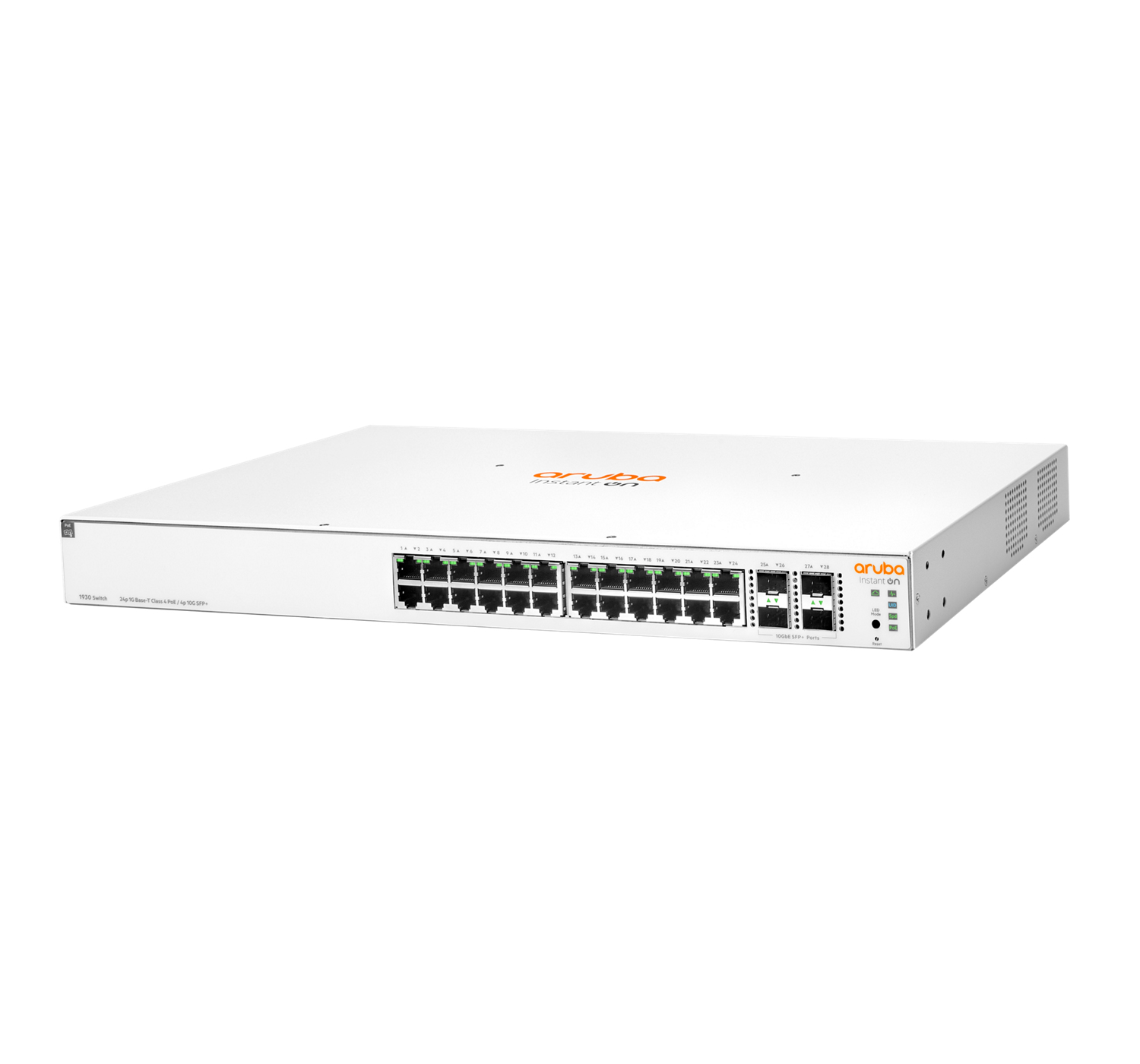 HPE Networking Instant On 1930 24G Class4 PoE 4SFP/SFP+ 370W Switch - Switch - L3 - managed - 24 x 10/100/1000 (PoE)
