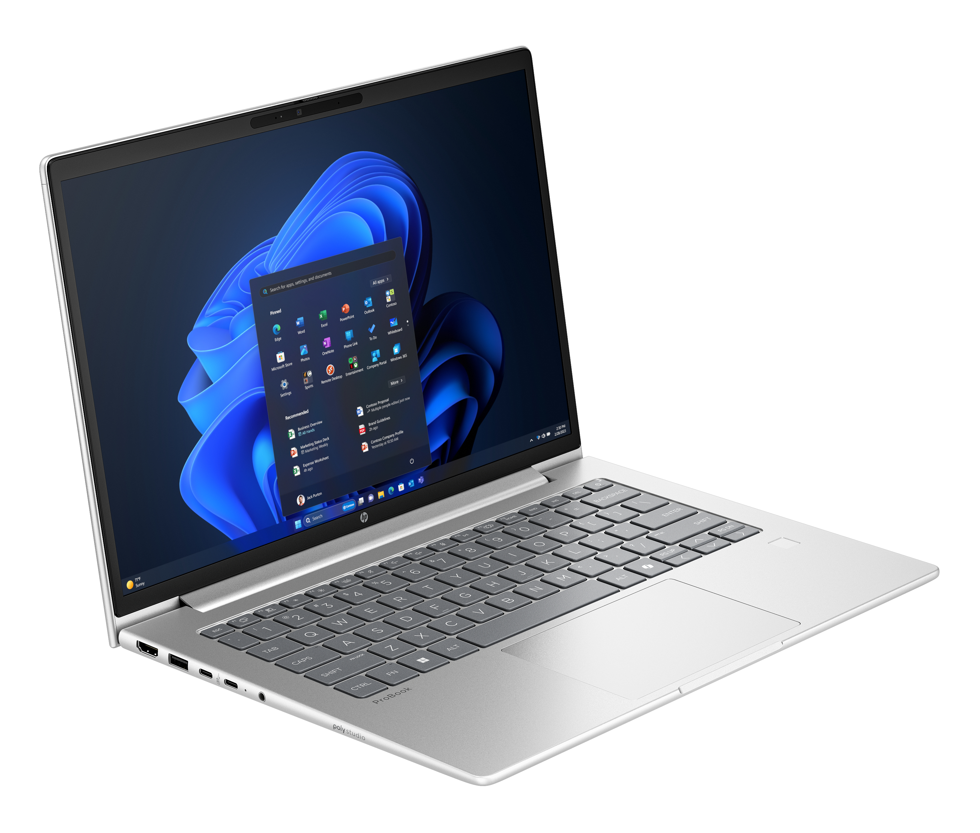 HP ProBook 4 G1a Notebook AI - AMD Ryzen 5 230 - Win 11 Pro - Radeon 760M - 16 GB RAM - 512 GB SSD NVMe - 35.6 cm (14")