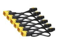 APC Stromkabel - IEC 60320 C19 zu IEC 60320 C20 - 16 A - 61 cm - eingerastet - Rot (Packung mit 6)