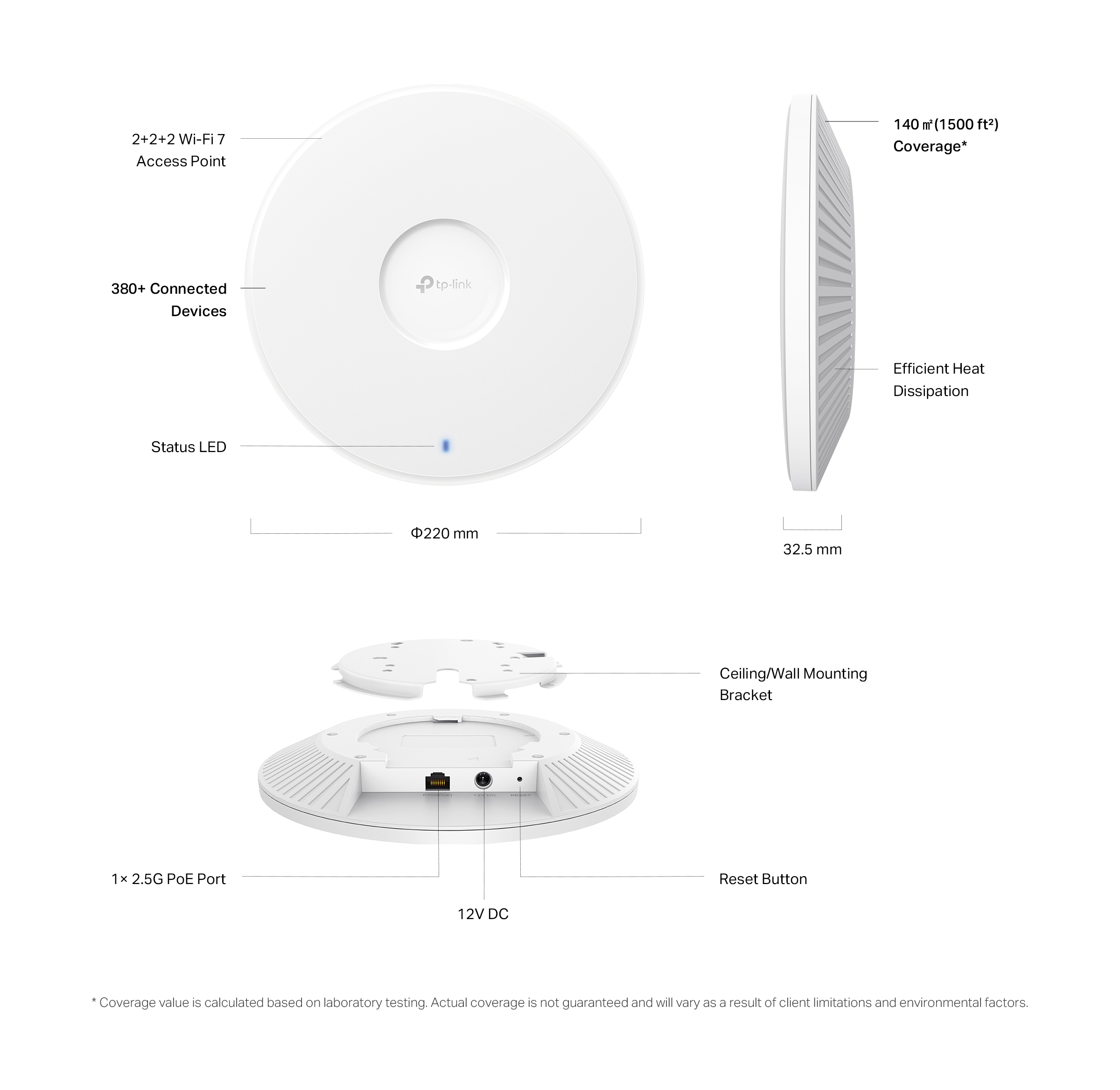 TP-LINK Omada EAP772 Acces Point WiFi 7 PoE - kein Netzteil