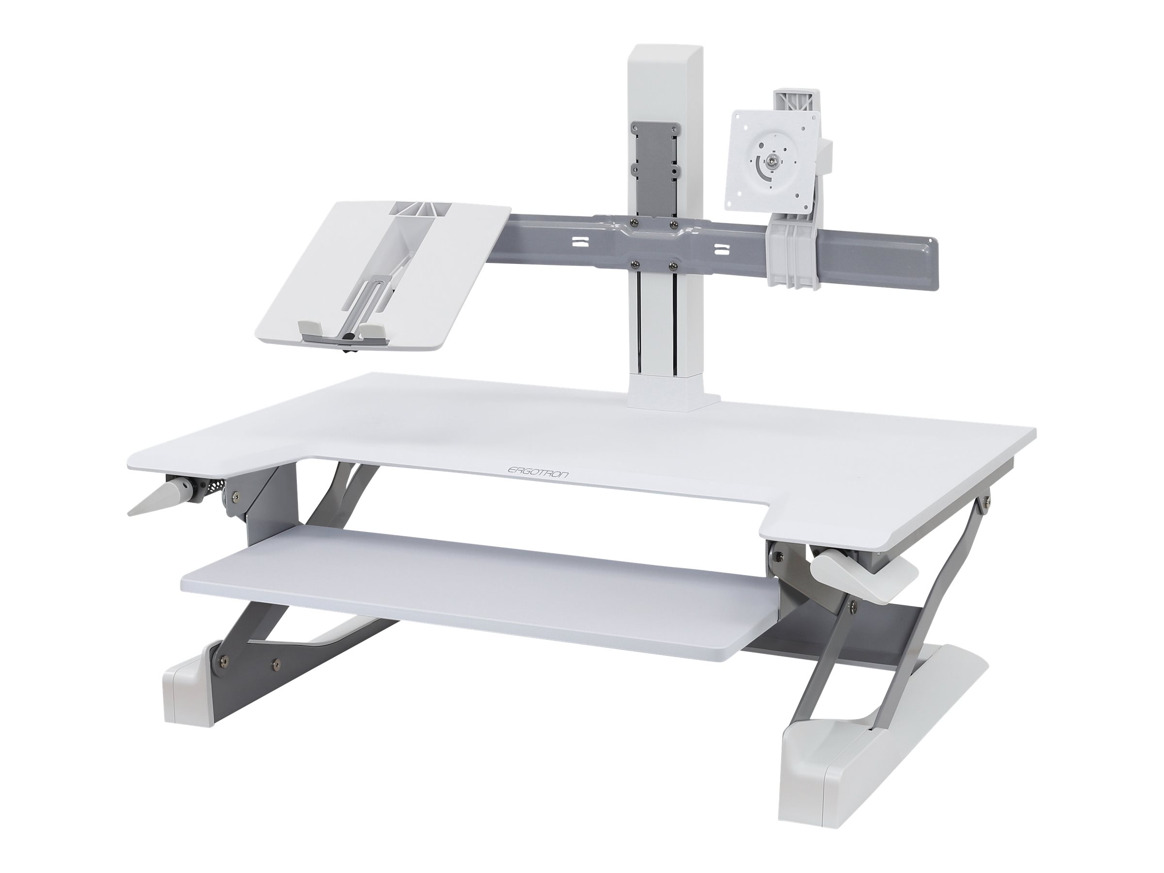 Ergotron WorkFit - Montagekomponente (Wagen-Upgradeset) - für LCD-Display/Notebook - Stahl - weiß - Bildschirmgröße: 61 cm (24")