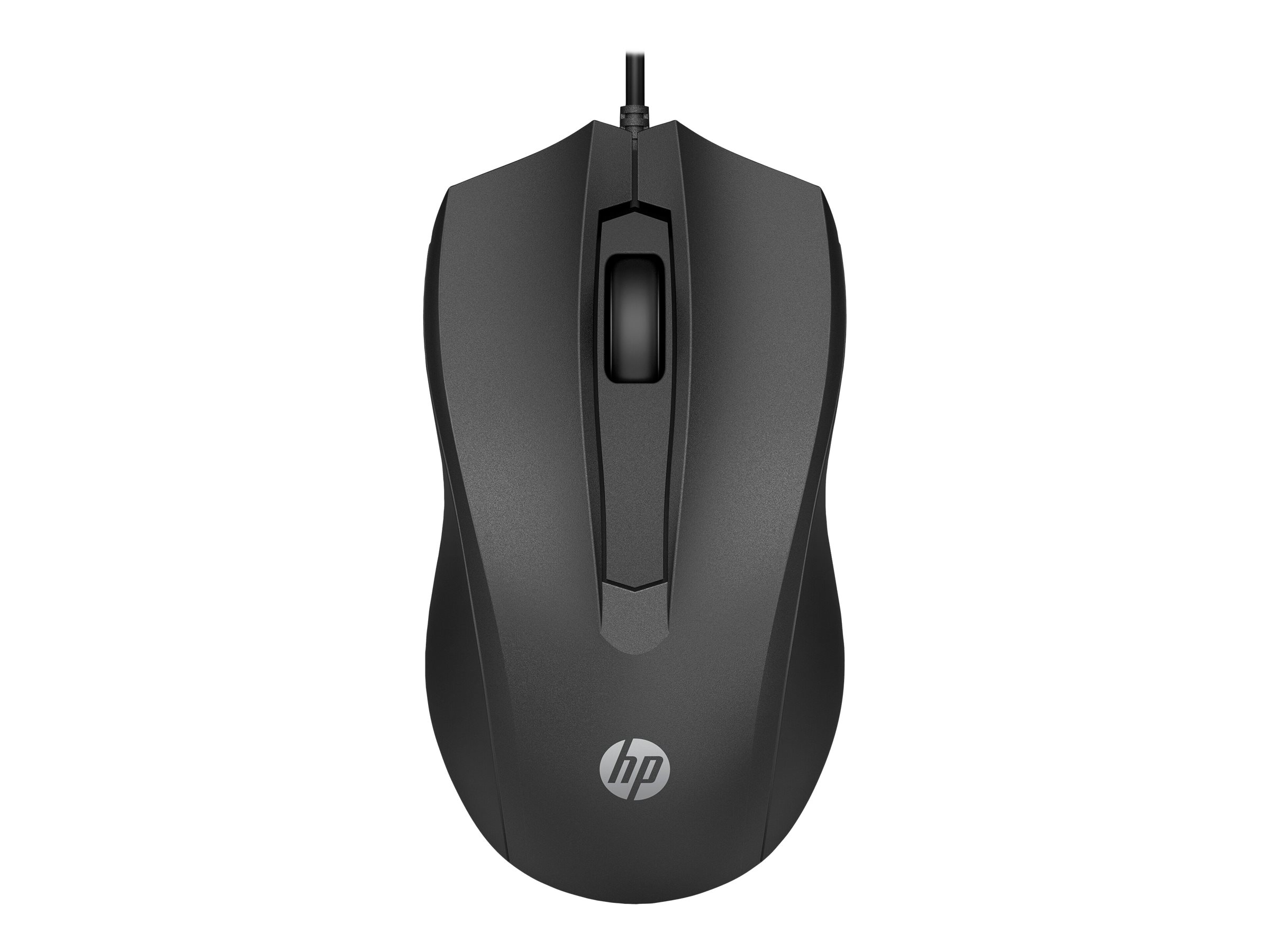 HP Kabelgebundene Maus 100, Beidhändig, Optisch, USB Typ-A, 1600 DPI, Schwarz