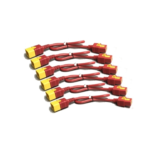 APC Stromkabel - IEC 60320 C19 Verriegelung zu IEC 60320 C20 Verriegelung - 16 A - 1.22 m - Rot (Packung mit 6)