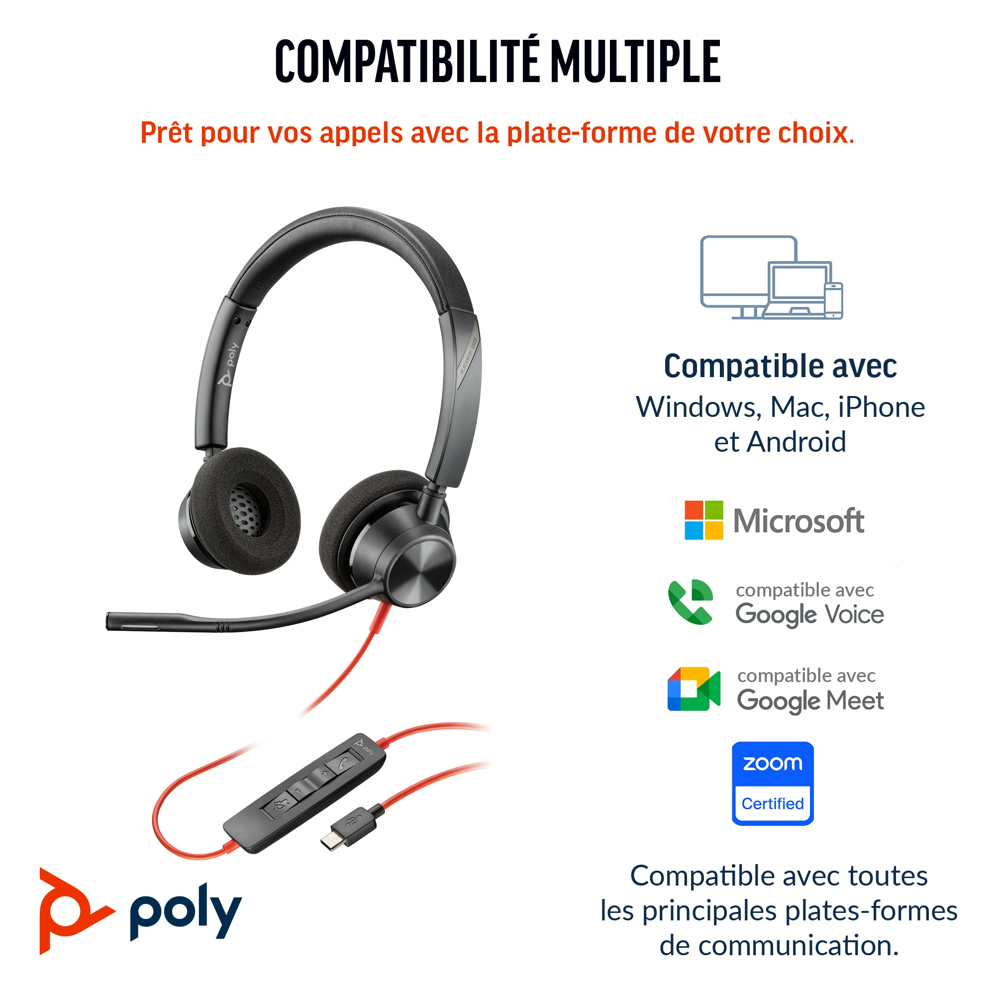 Poly HP Poly Blackwire 3320 - Blackwire 3300 series