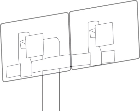 Ergotron Tall-User Kit for WorkFit Dual - Befestigungskit (2 Drehgelenke, 2 Halterungen mit Erhöhung)
