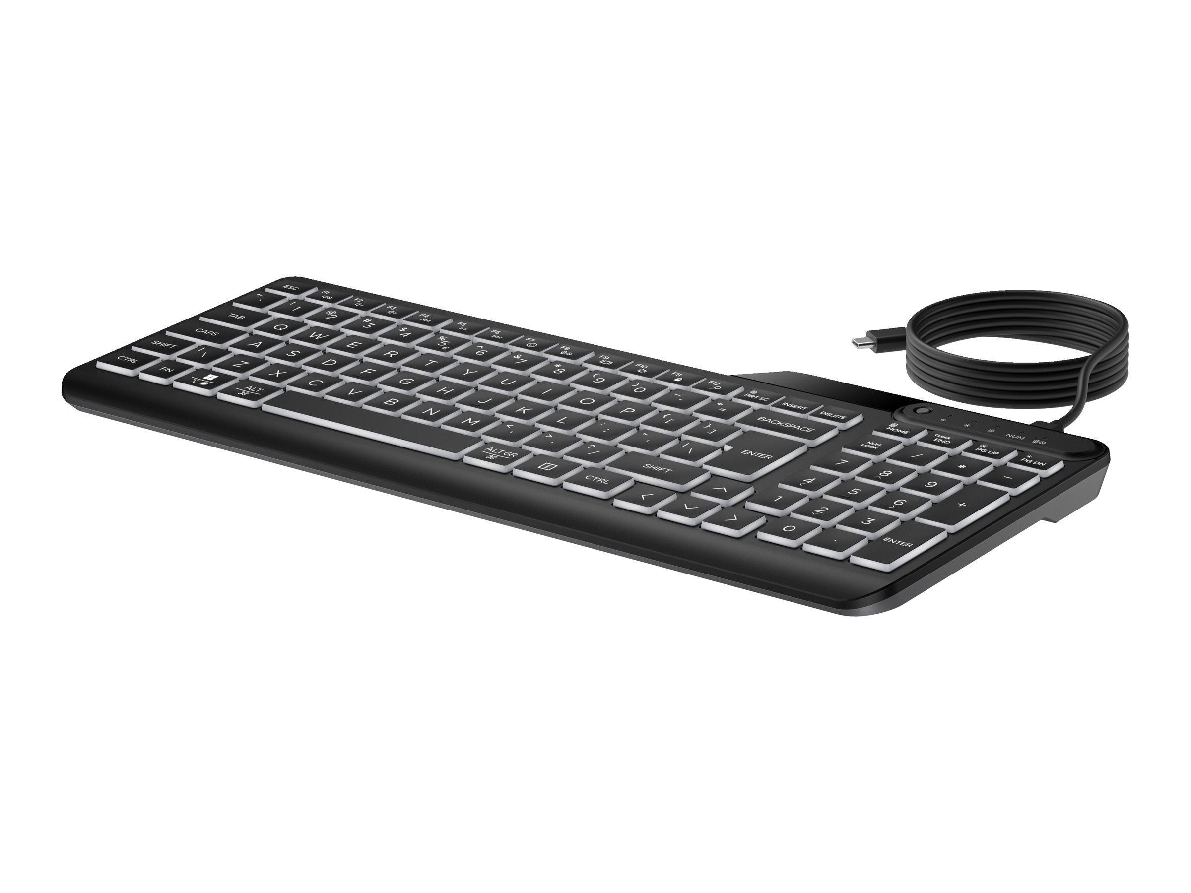HP 400 - Tastatur - kompakte Größe, 2-Zonen-Layout