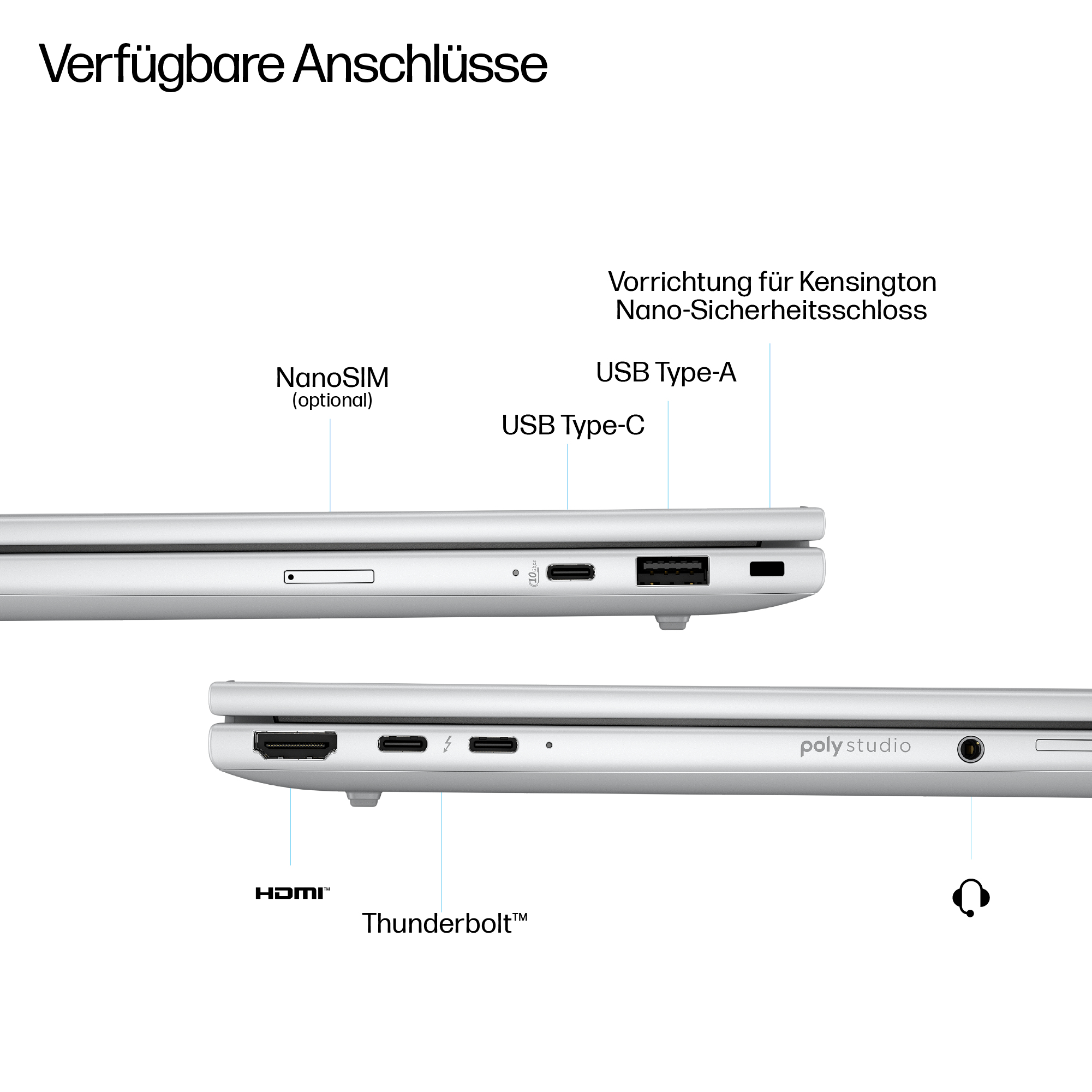 HP EliteBook 8 G1i Notebook Next Gen AI - Intel Core Ultra 7 258V / 2.2 GHz - Win 11 Pro - Intel Arc Graphics 140V - 32 GB RAM - 1 TB SSD NVMe + 1 TB SSD NVM Express (NVMe)