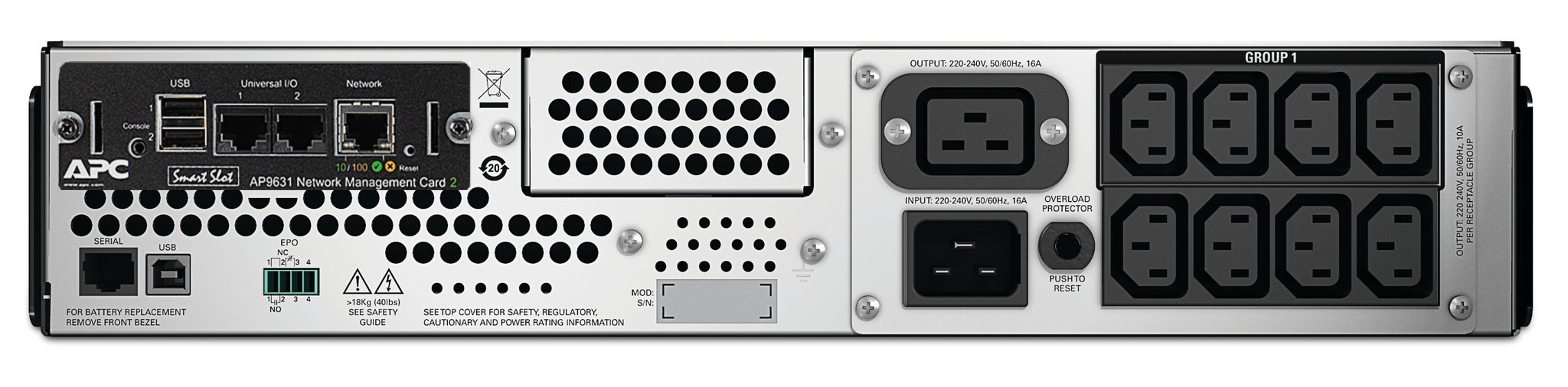 APC Smart-UPS 2200VA LCD RM - USV (Rack - einbaufähig) - Line-Interactive-USV