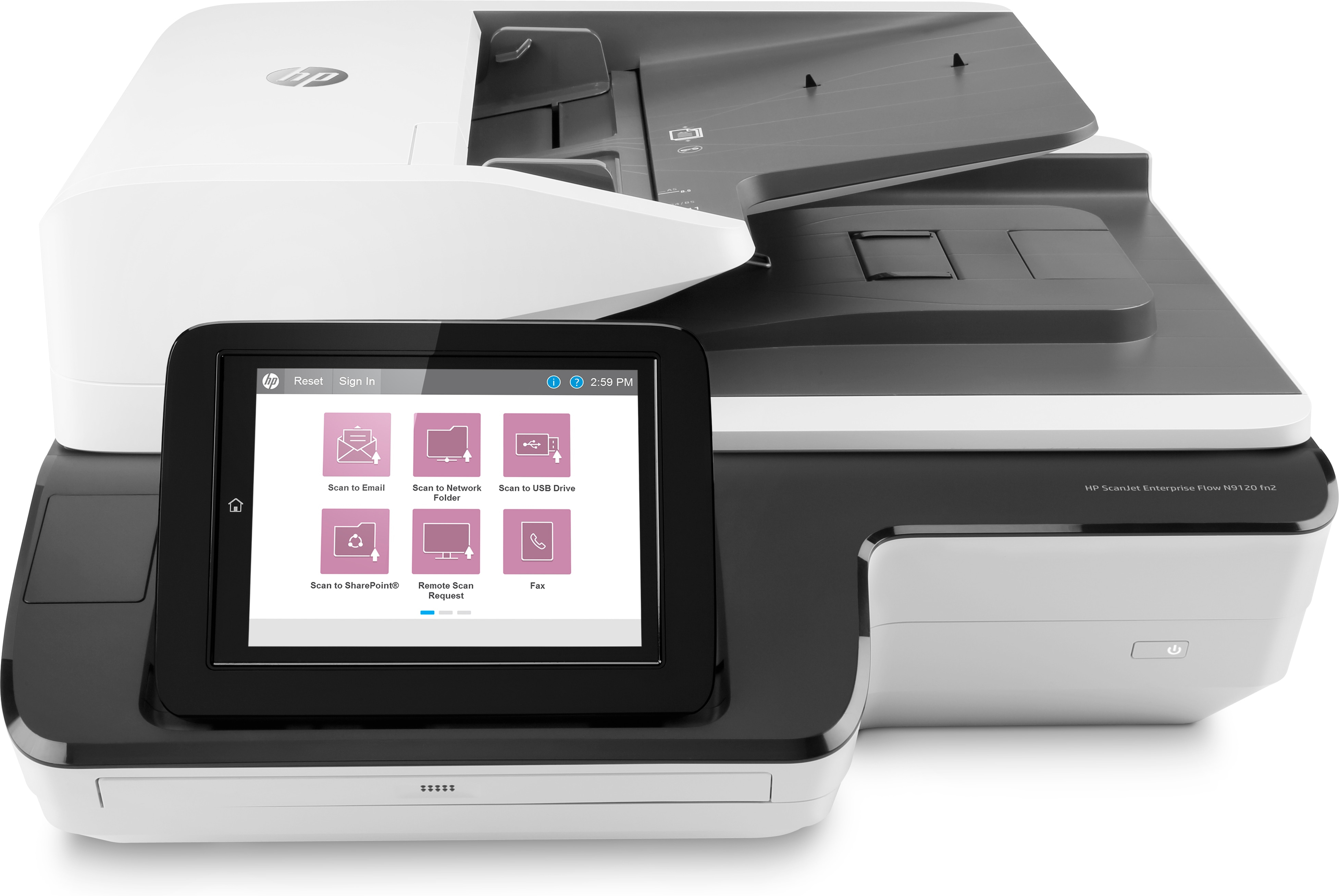 HP ScanJet Enterprise Flow N9120 fn2 - Dokumentenscanner - Flachbettscanner: CCD / ADF: CIS - Duplex - 297 x 864 mm - 600 dpi x 600 dpi - bis zu 120 Seiten/Min. (einfarbig)