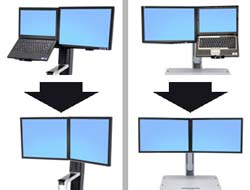 Ergotron WorkFit - Montagekomponente (Konverter-Kit) - Bildschirmgröße: bis zu 55,9 cm (bis zu 22 Zoll)